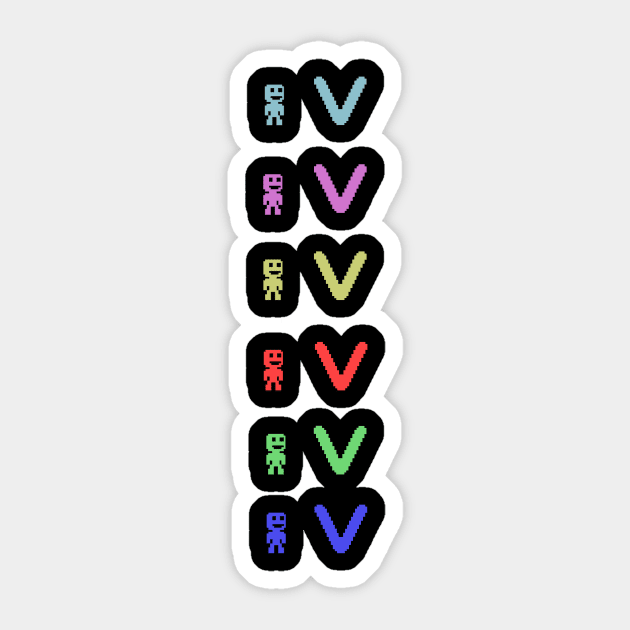 VVVVVV t-shirt(other products included) Sticker by Eyefyre